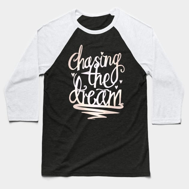 Chasing The Dream Baseball T-Shirt by minniemorrisart